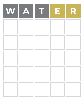 Typing the first five-letter food word in Foodle